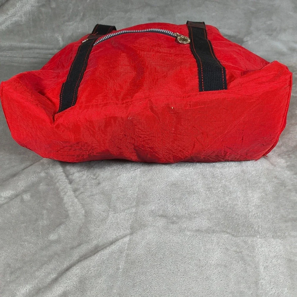 Vintage New York Company Duffle Bag Red 1996 Retro NYC Token 90s Pockets 17x15